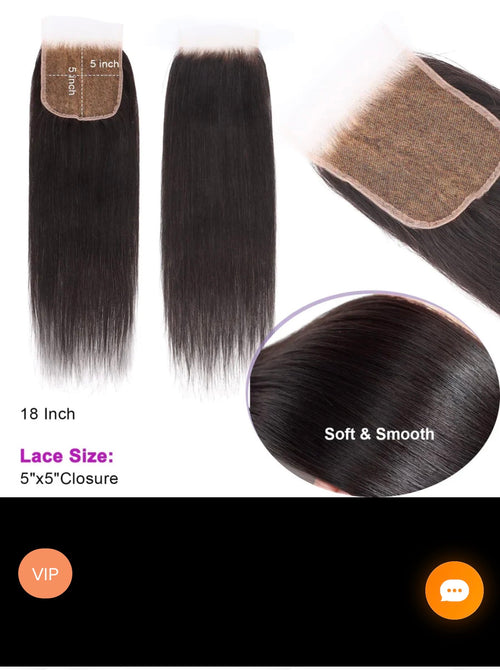 RX 5×5 HD Body Wave Human Hair Closure